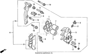 Front Brake Caliper Schematic