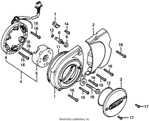 Left Crankcase Cover Schematic