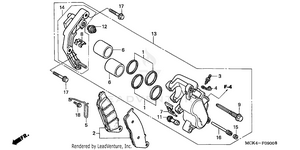 Front Brake Caliper Schematic