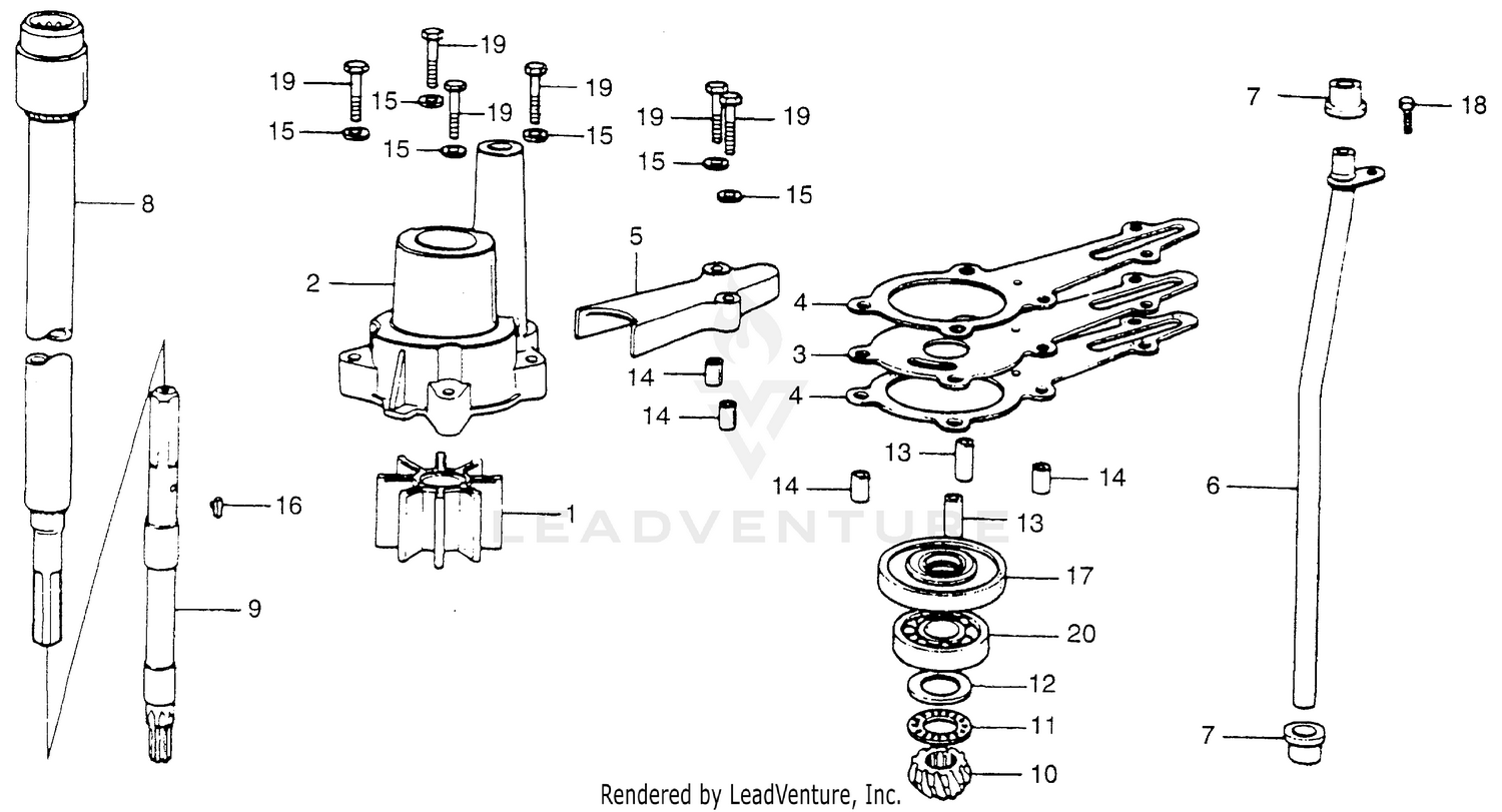 WATER PUMP + VERTICAL SHAFT