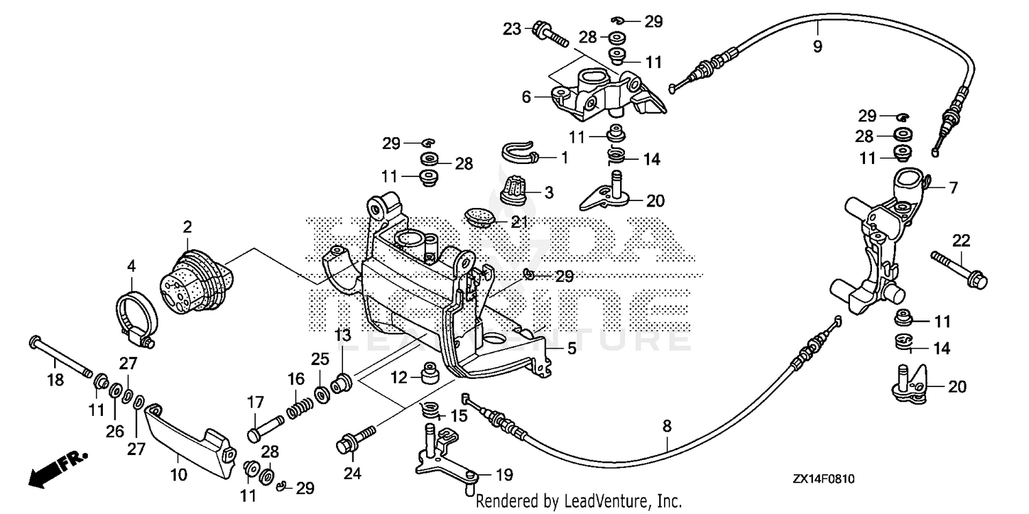 FRONT COVER BRACKET@FRONT LOCK