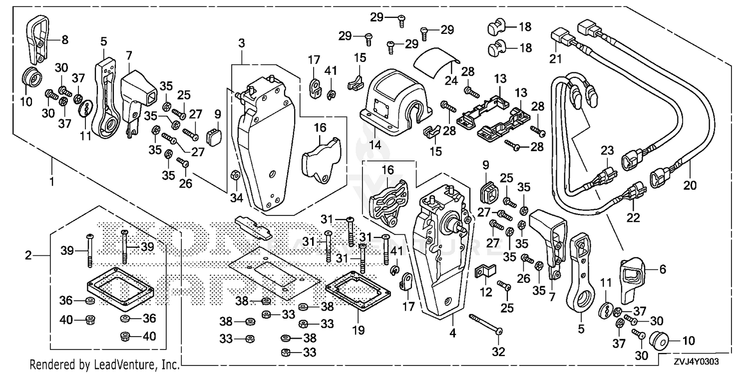 REMOTE CONTROL (TOP MOUNT DUAL TYPE) (L.) (MECH)