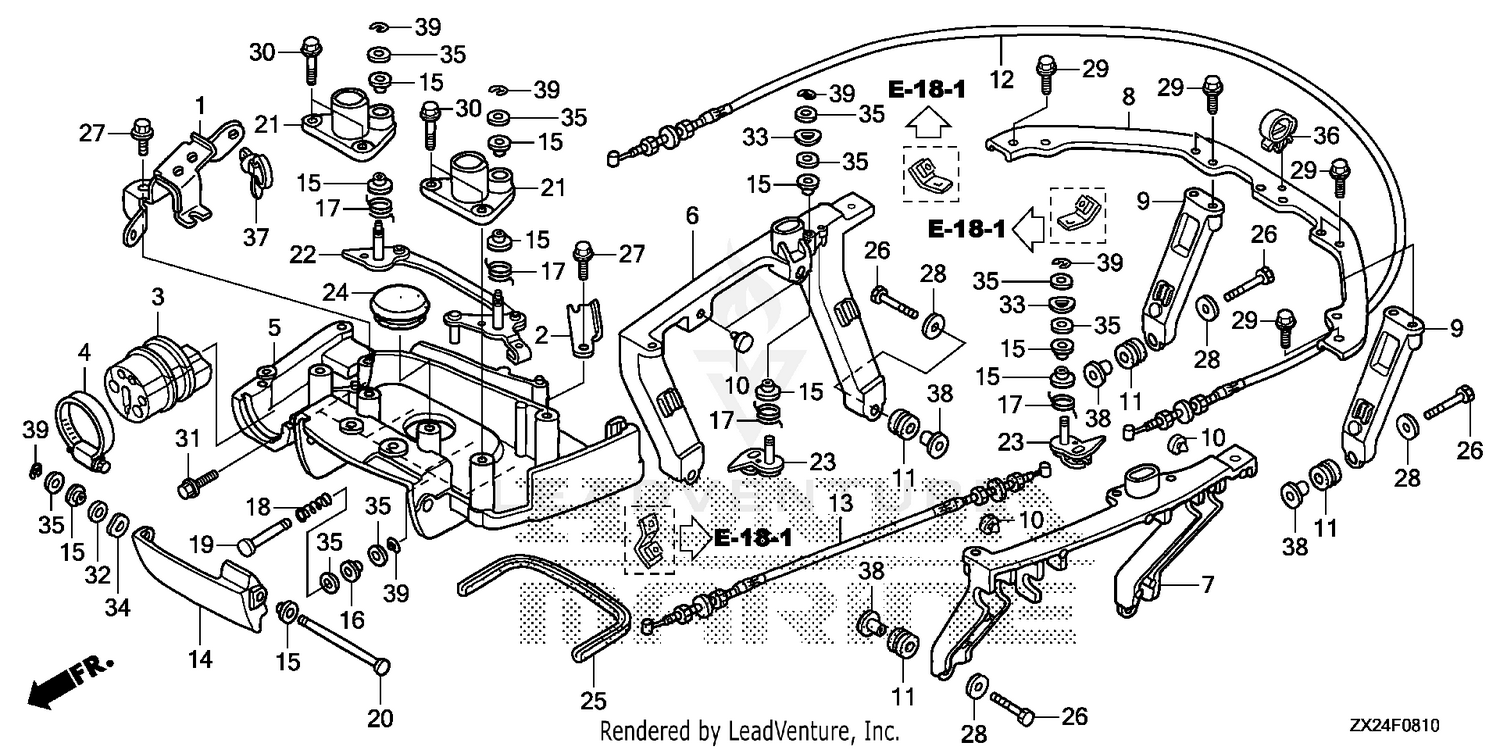 FRONT COVER BRACKET@FRONT LOCK SHAFT