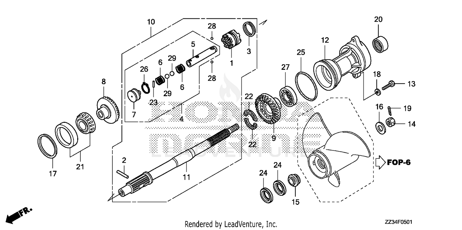 Honda Engines BFP60A XRTA MARINE ENGINE, JPN, VIN# BBFJ-8000001