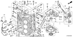 Honda Engines BF225AK3 XCA MARINE ENGINE, JPN, VIN# BAHJ-1800001 