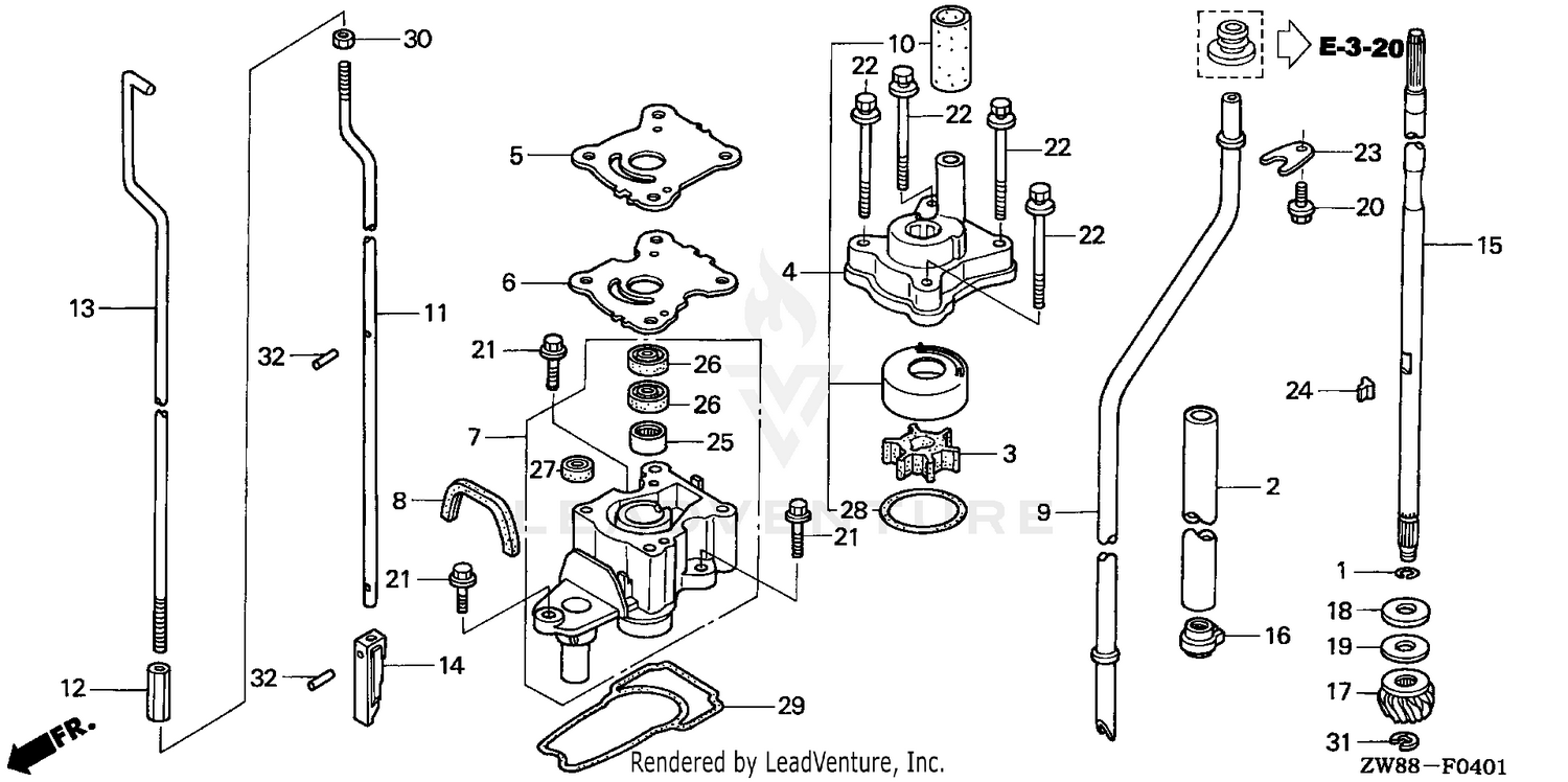 WATER PUMP@VERTICAL SHAFT (UL SIZE)