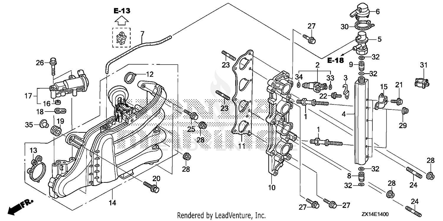 INTAKE MANIFOLD@INJECTOR