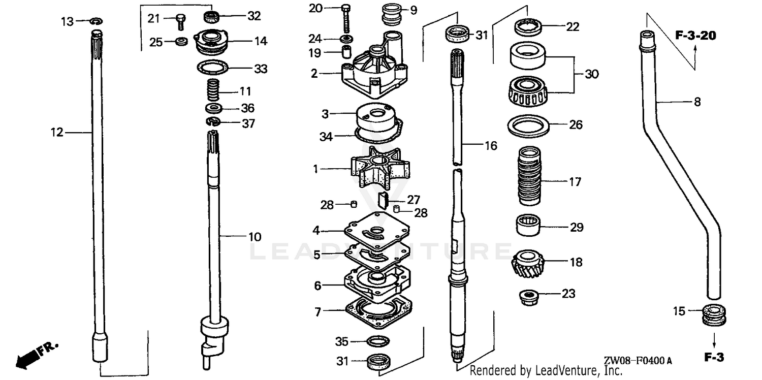 WATER PUMP@VERTICAL SHAFT