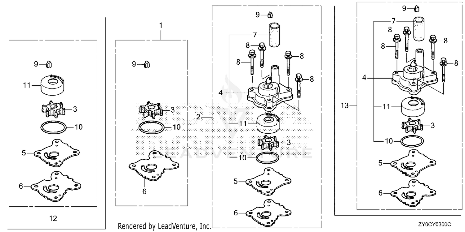 WATER PUMP IMPELLER KIT