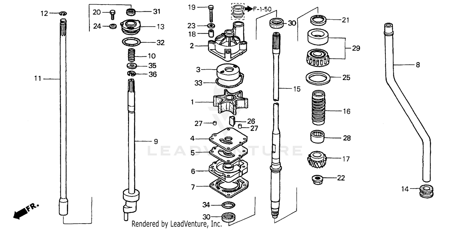 WATER PUMP + VERTICAL SHAFT (2)