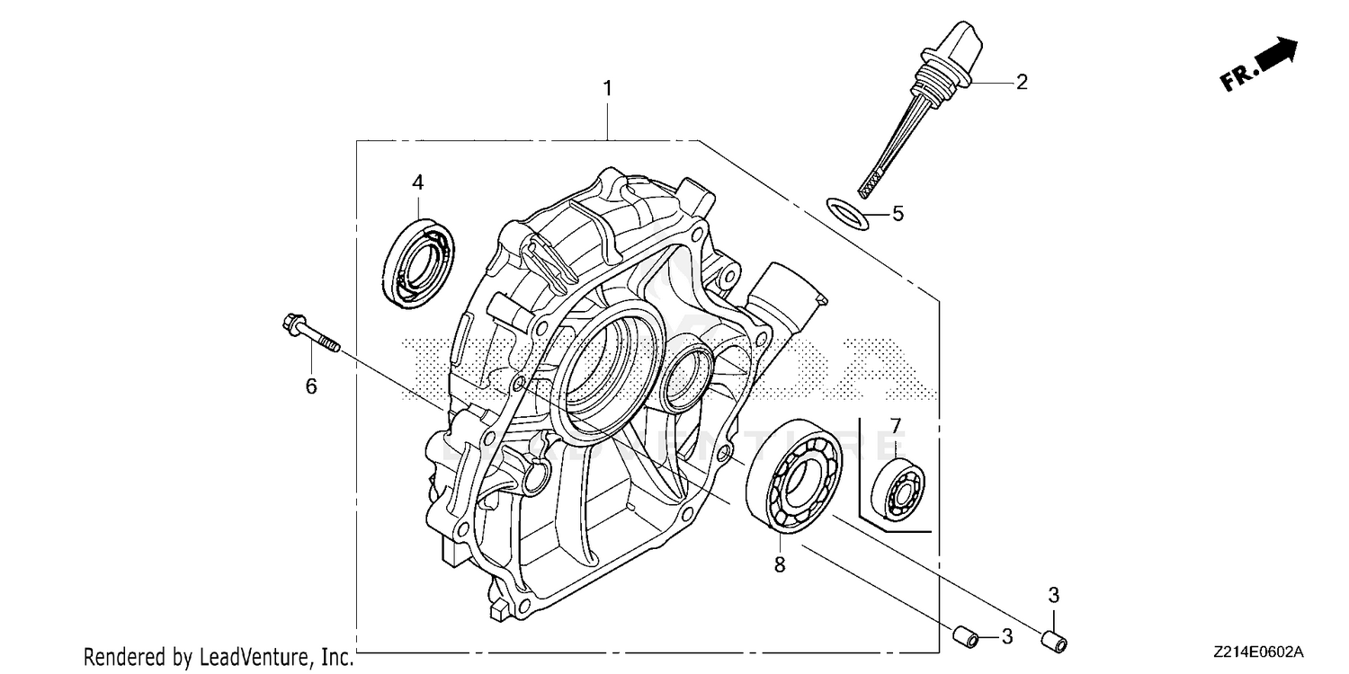 CRANKCASE COVER          (EM4000SX/5000SXK3/6500SXK2)
