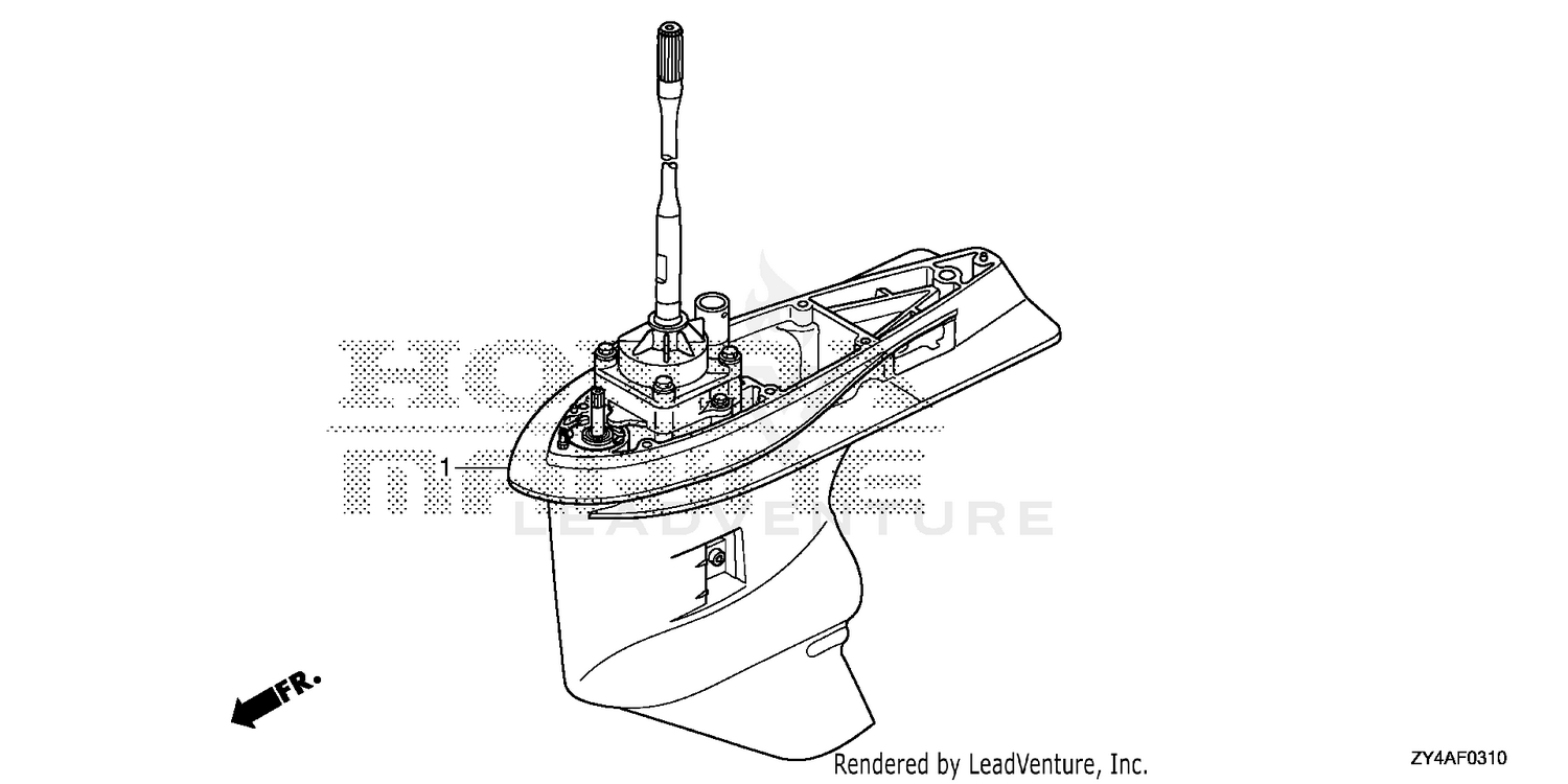 Honda Power Equipment BF225AK3 XCA MARINE ENGINE, JPN, VIN# BAHJ 