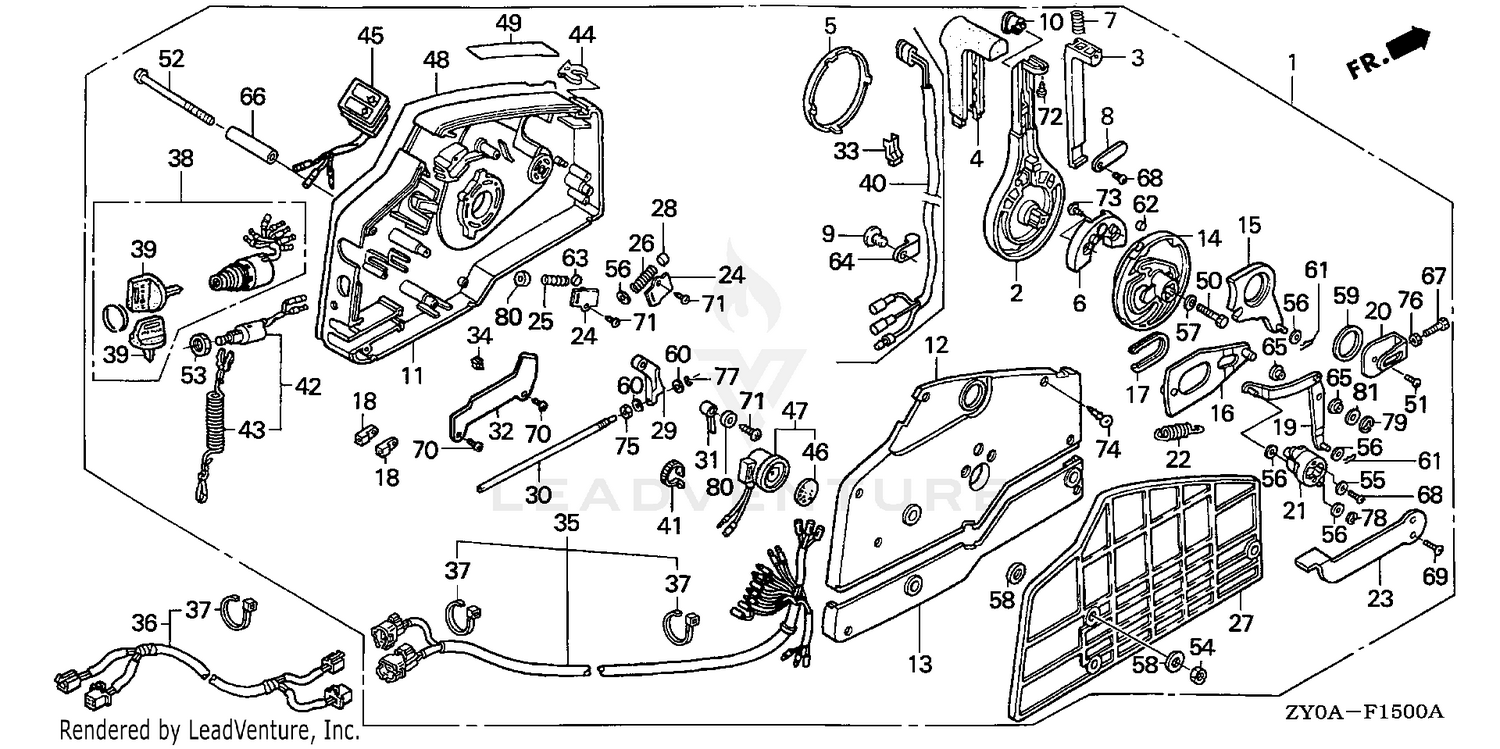REMOTE CONTROL (HI-LEX)  (HANDLE CAP = GRAY)