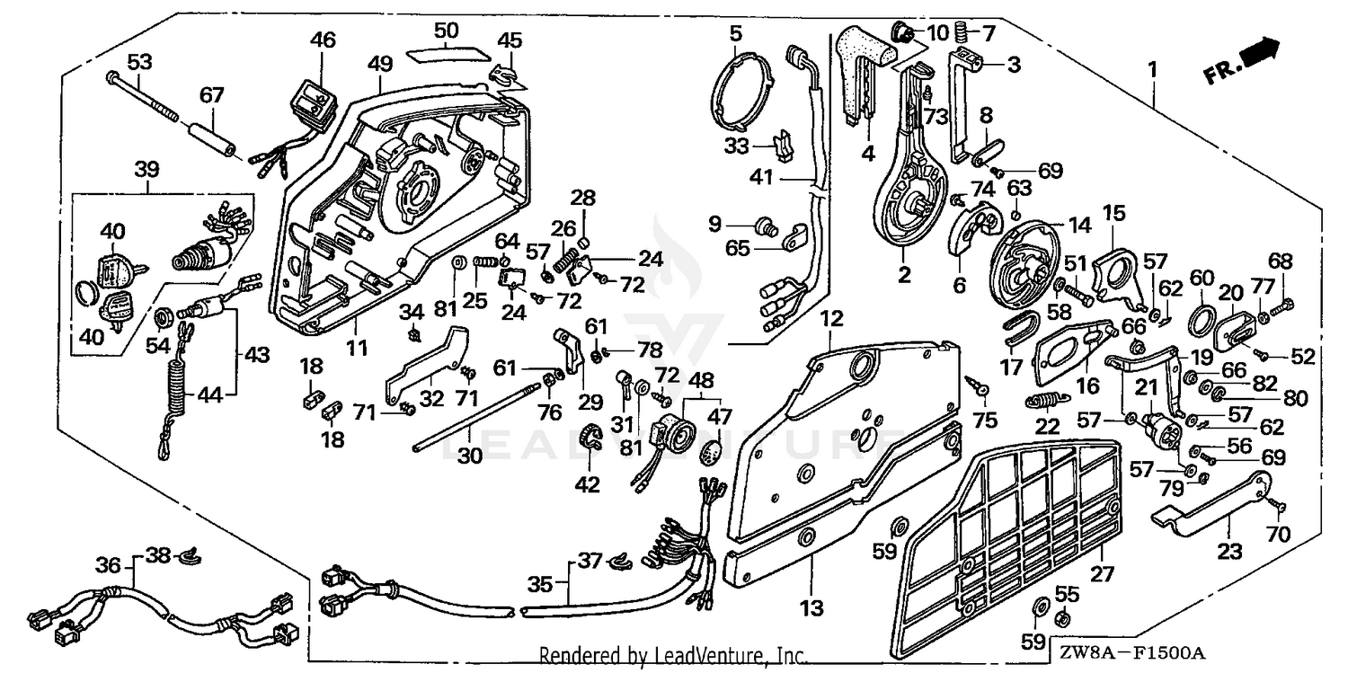 REMOTE CONTROL (HI-LEX)  (HANDLE CAP = GRAY)