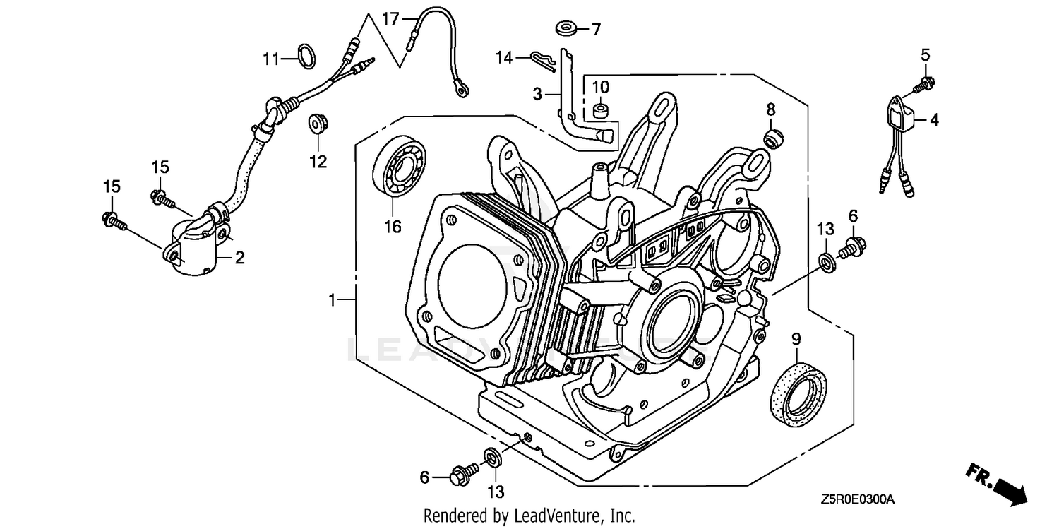 Honda Engines GX390R2 ED6 ENGINE, JPN, VIN# GCBHK-1000001 CYLINDER 