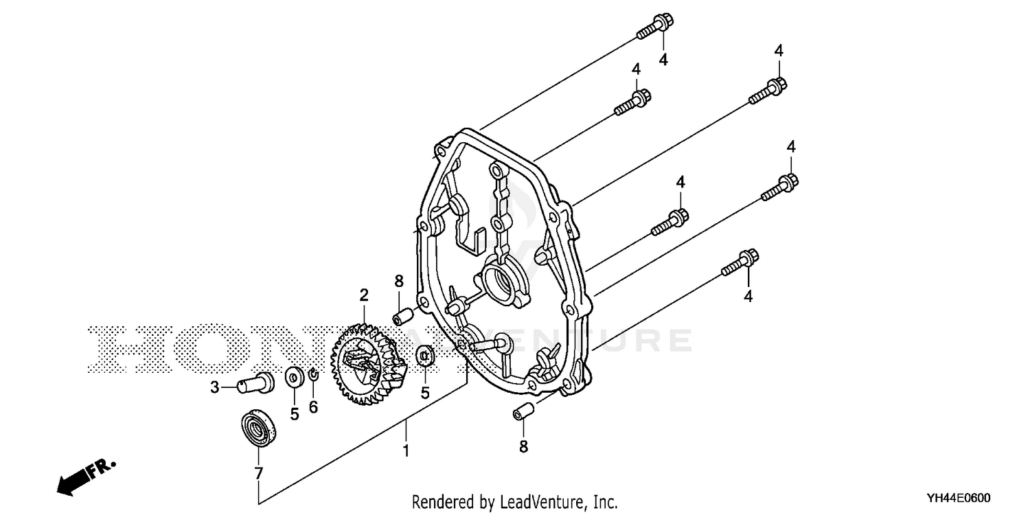 CRANKCASE SIDE COVER     (WX15T)