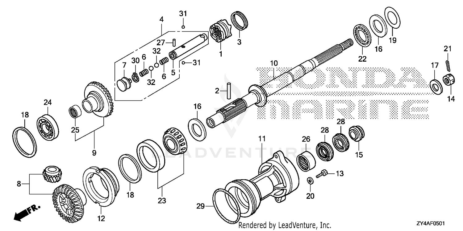 PROPELLER SHAFT (COUNTER ROTATION)
