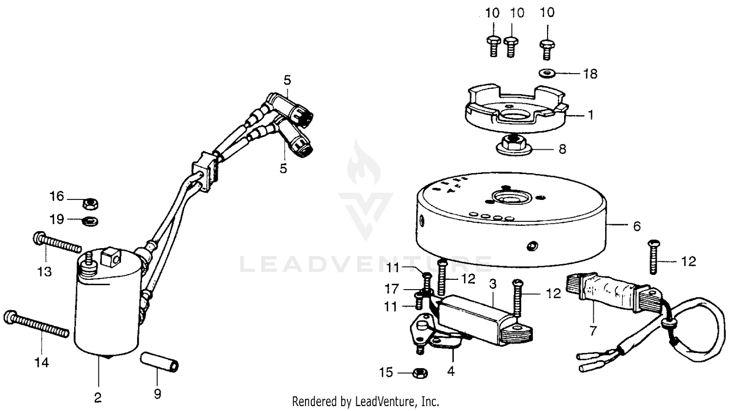 IGNITION COIL + FLYWHEEL
