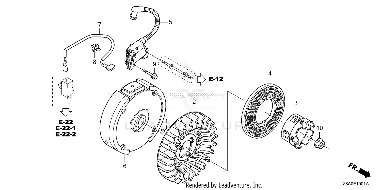 FLYWHEEL@IGNITION COIL   (CAST IRON)