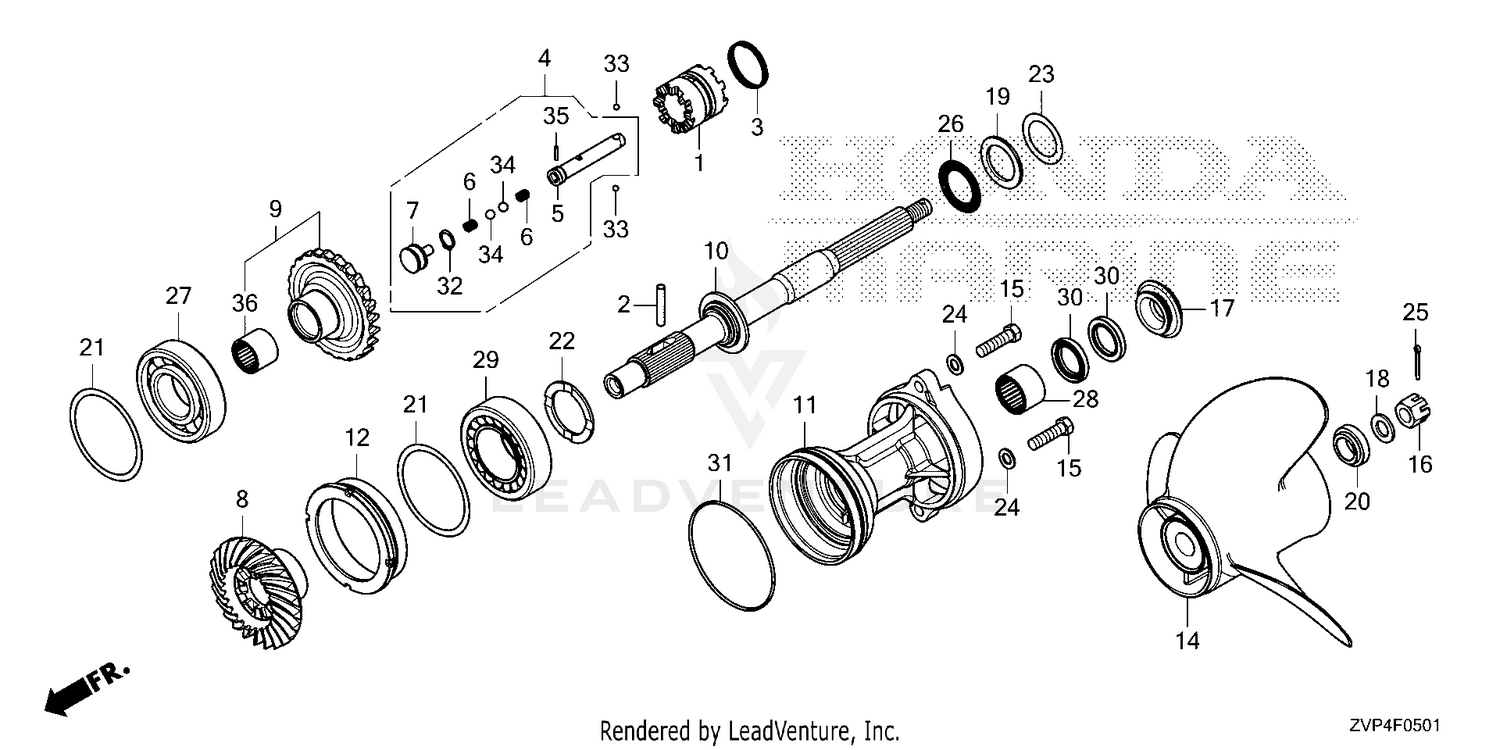 PROPELLER SHAFT (COUNTER ROTATION)