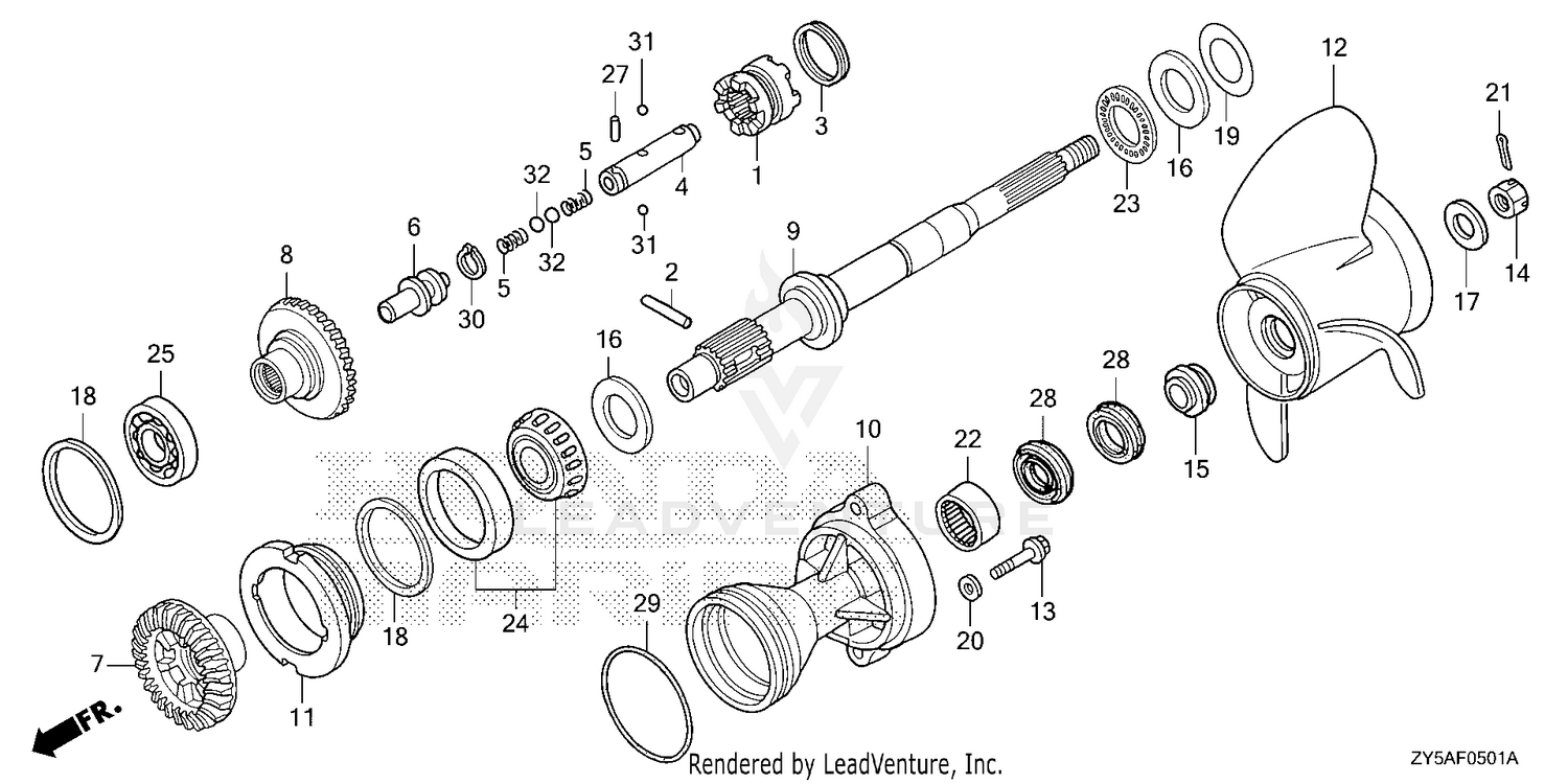 PROPELLER SHAFT@PROPELLER (COUNTER ROTATION)