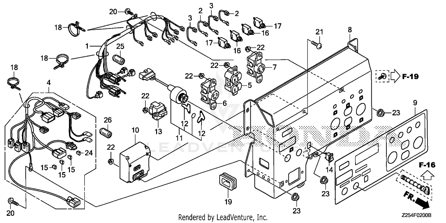 Honda Power Equipment EU6500IS A GENERATOR, JPN, VIN# EASJ-1000001 CONTROL  PANEL (A,AC,AN,AT), image size:1500x749