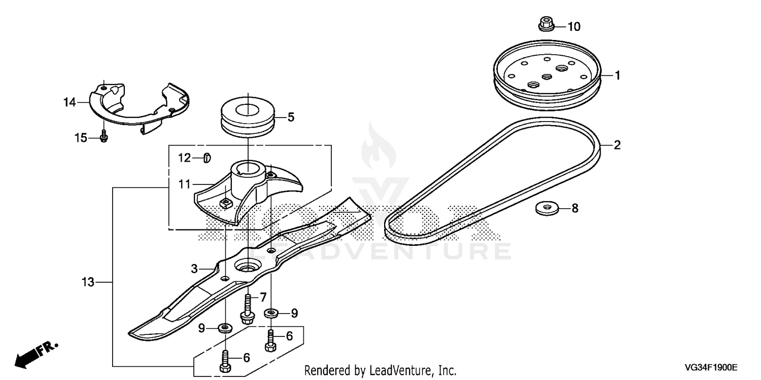 ROTARY BLADE@DRIVEN      PULLEY