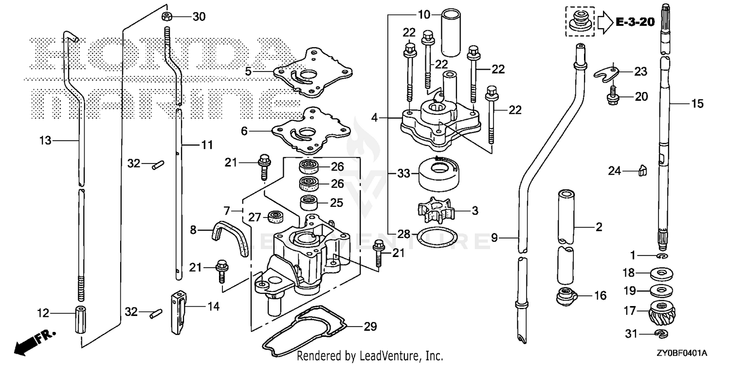 WATER PUMP@VERTICAL SHAFT (UL SIZE)