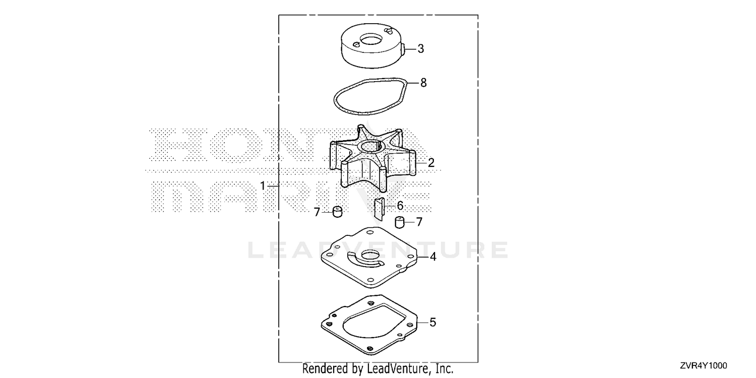 WATER PUMP IMPELLER KIT  (1)