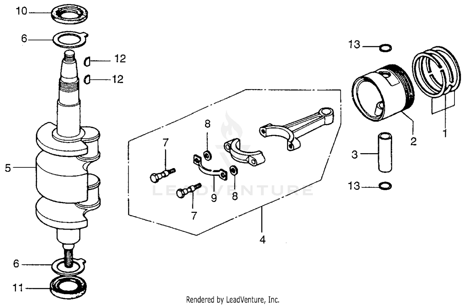 PISTON + CRANKSHAFT