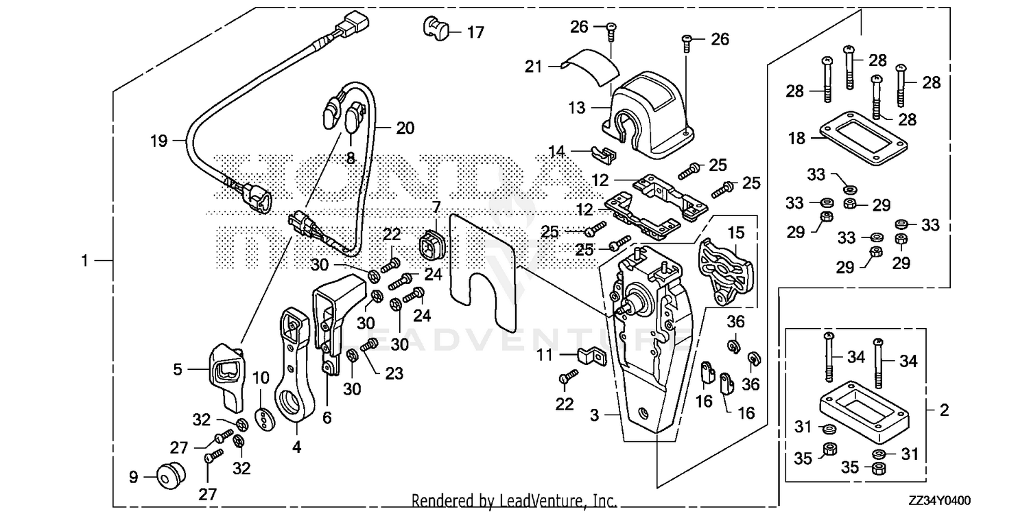 REMOTE CONTROL BOX (TOP  MOUNT SINGLE TYPE) (R.)