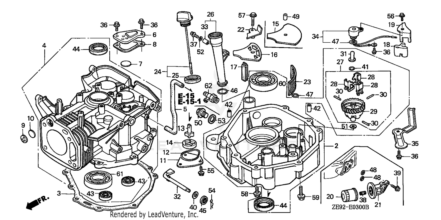 Honda Engines GXV340K2 DE33 ENGINE, USA, VIN# GJ02-6000001