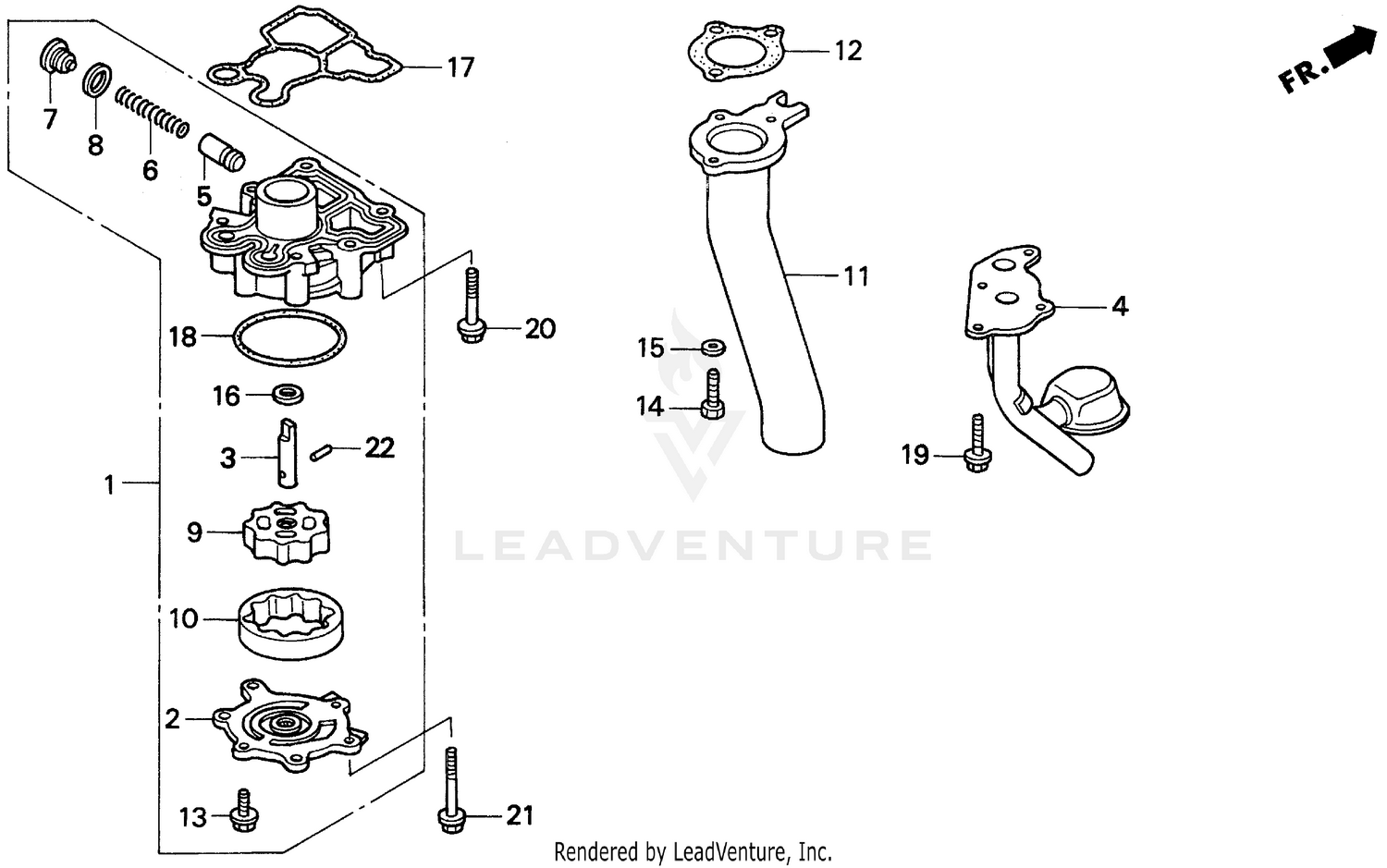 OIL PUMP + EXHAUST PIPE