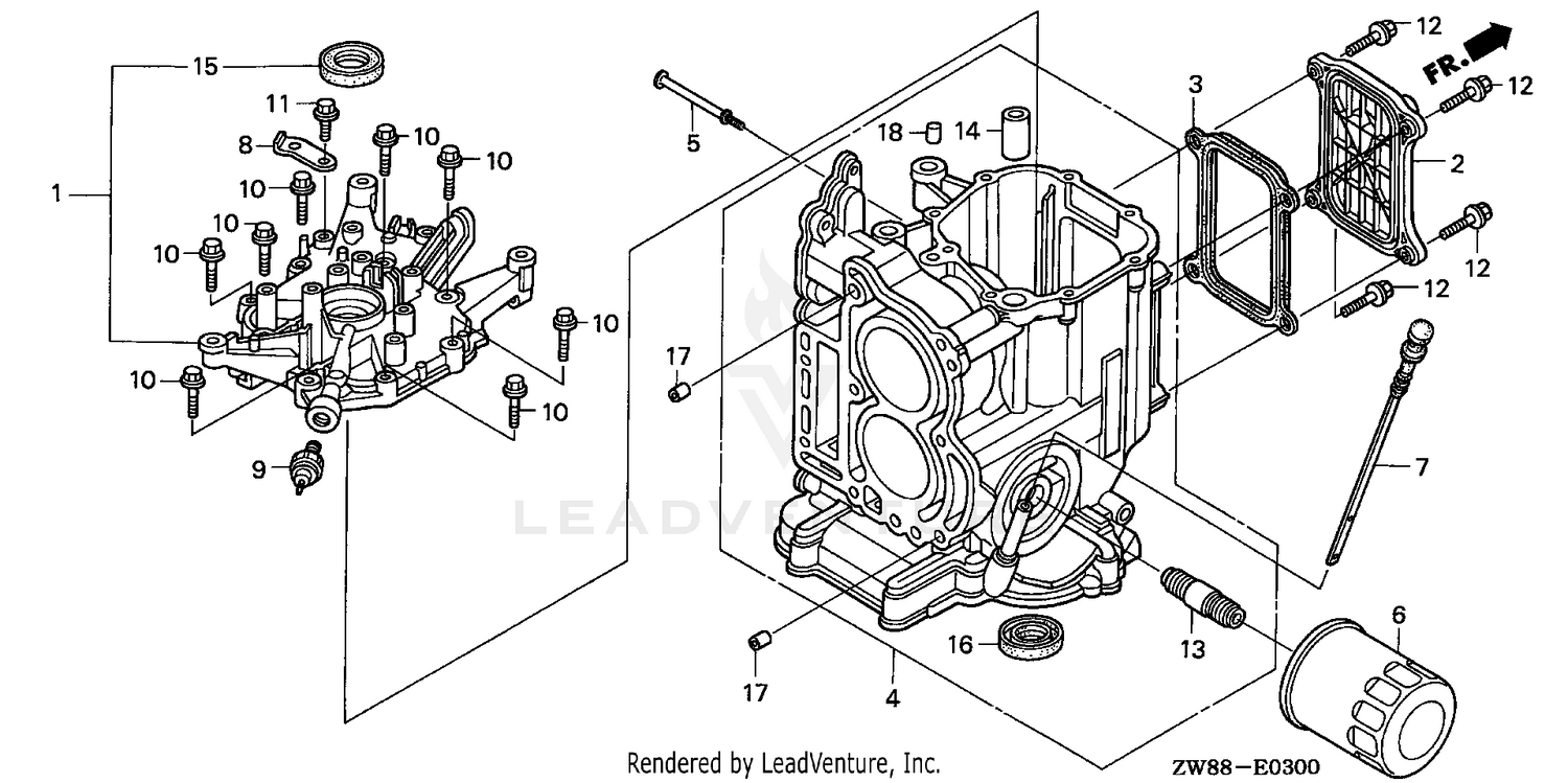 CYLINDER BLOCK@CRANKCASE COVER