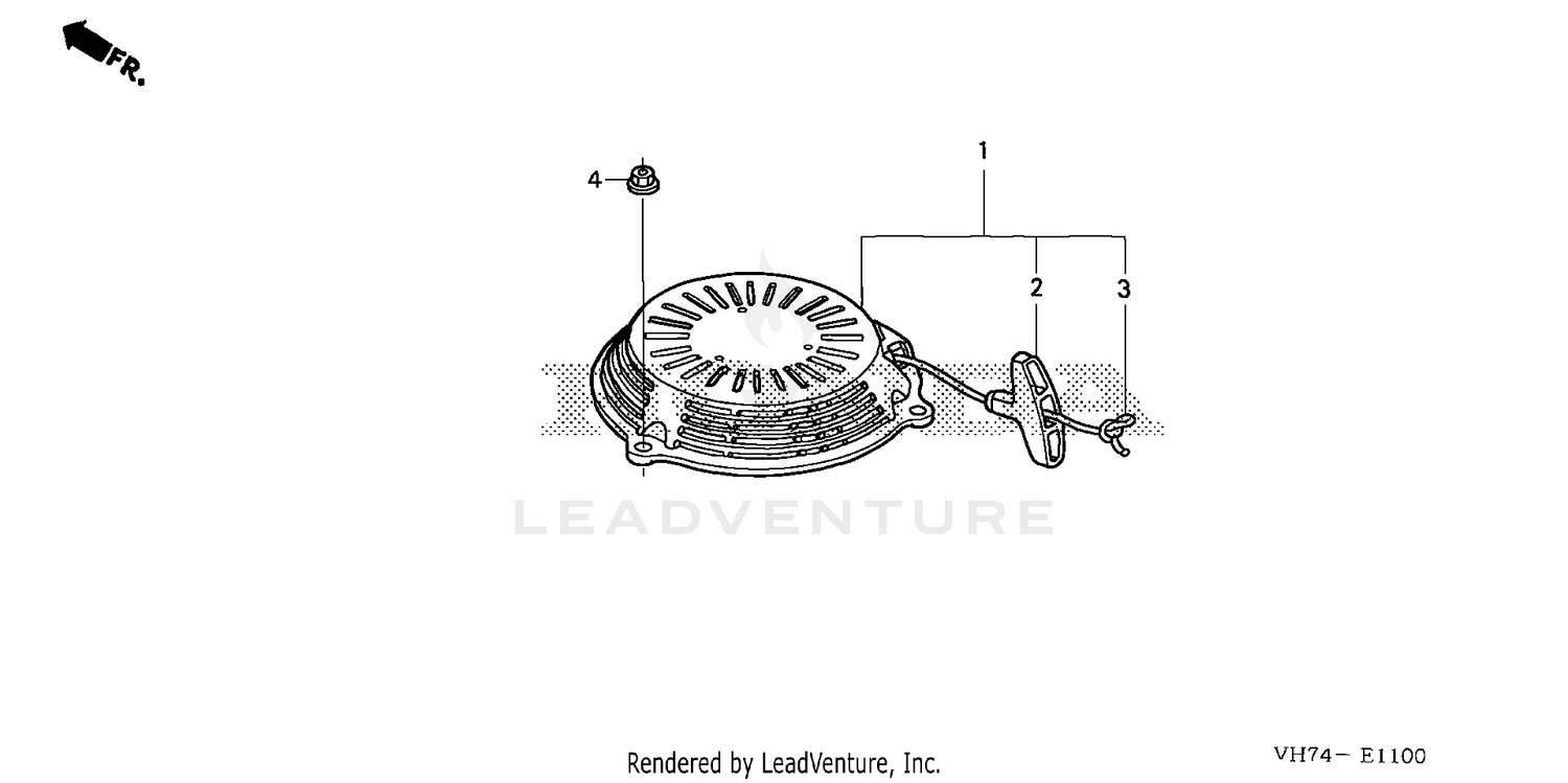 Honda Power Equipment HRX217K5 HZAA LAWN MOWER USA VIN MAGA 2370001 TO MAGA 9999999 RECOIL STARTER HRX217 K1 K2 K3 K4 K5