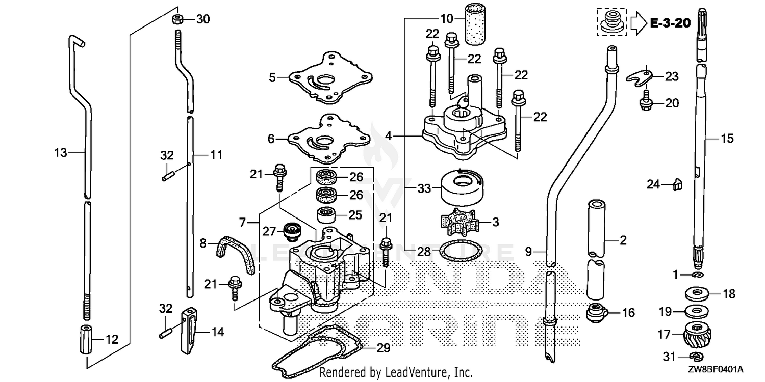 WATER PUMP@VERTICAL SHAFT (UL SIZE)