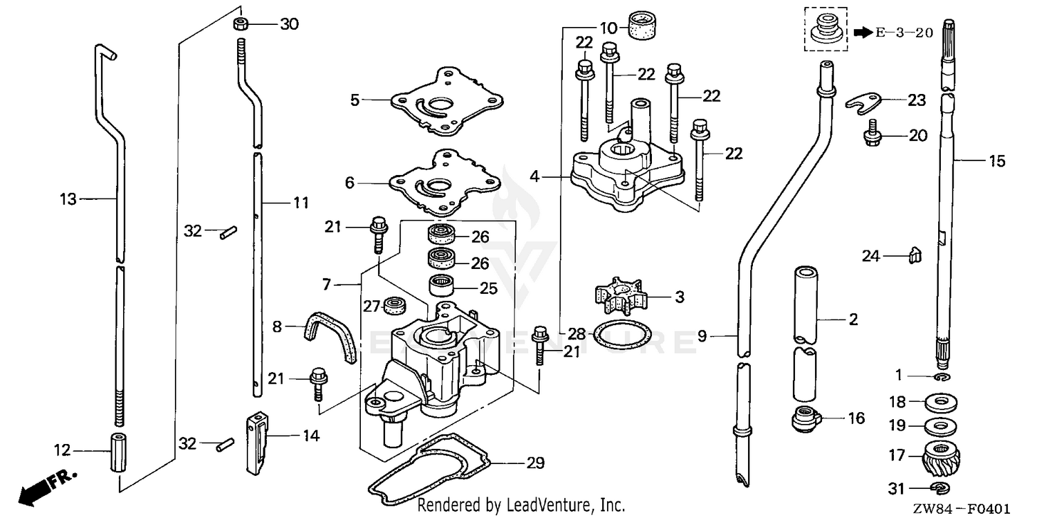 WATER PUMP@VERTICAL SHAFT (UL SIZE)