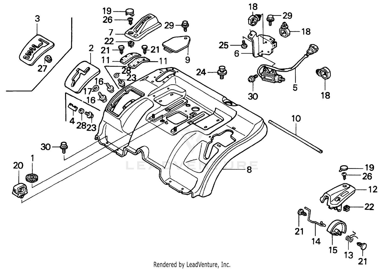 Honda Power Equipment H4514h Hsa B Lawn Tractor Jpn Vin Mzas To Mzas Rear Fender