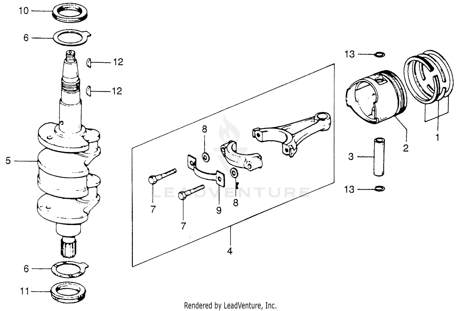 PISTON + CRANKSHAFT