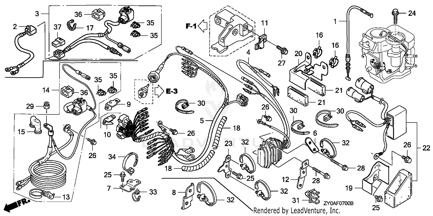WIRE HARNESS@REGULATOR   @STARTER CABLE (1)