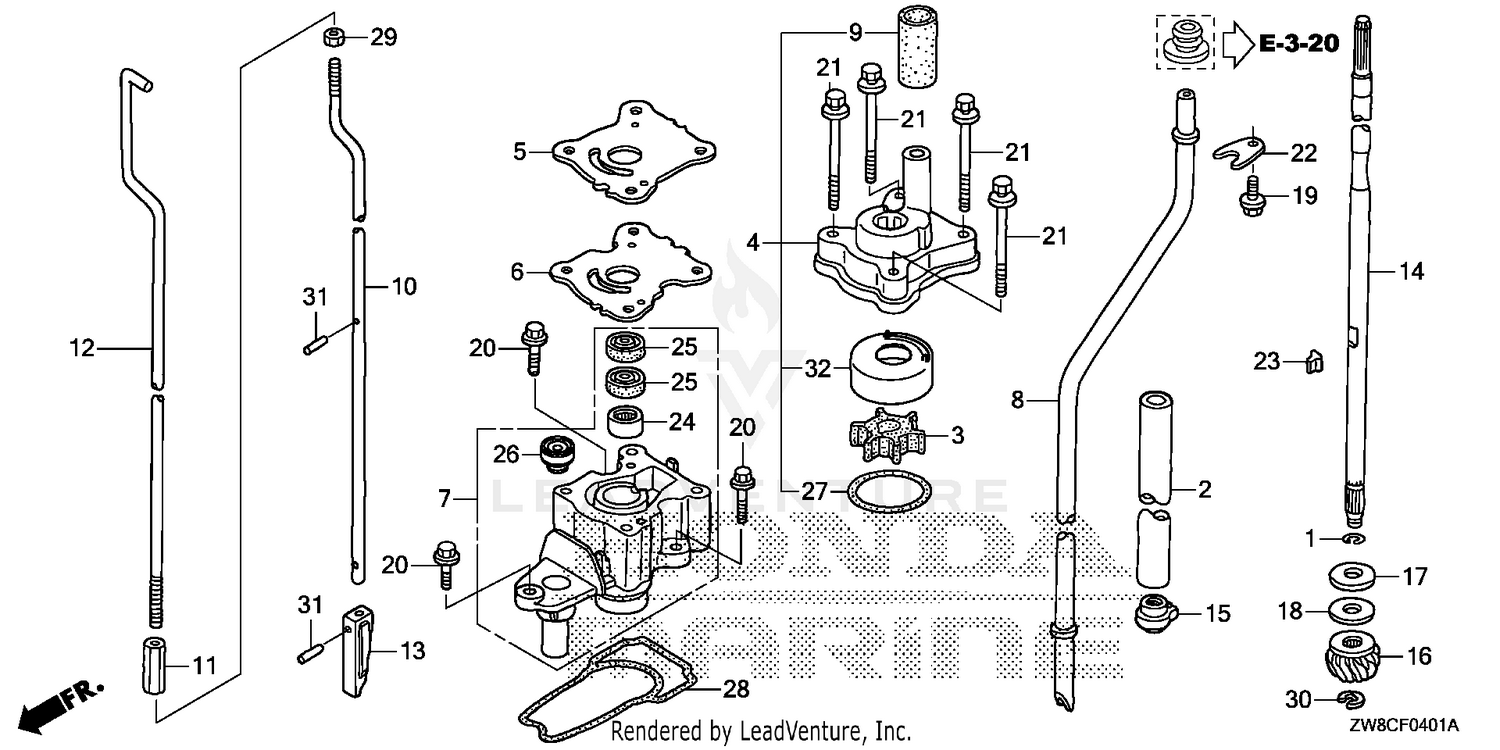WATER PUMP@VERTICAL SHAFT (UL SIZE)