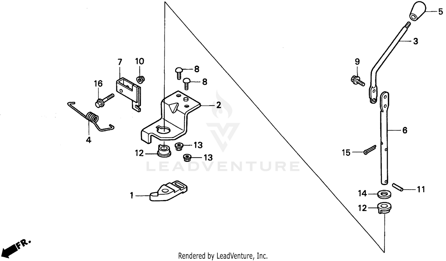 P.T.O. CLUTCH LEVER