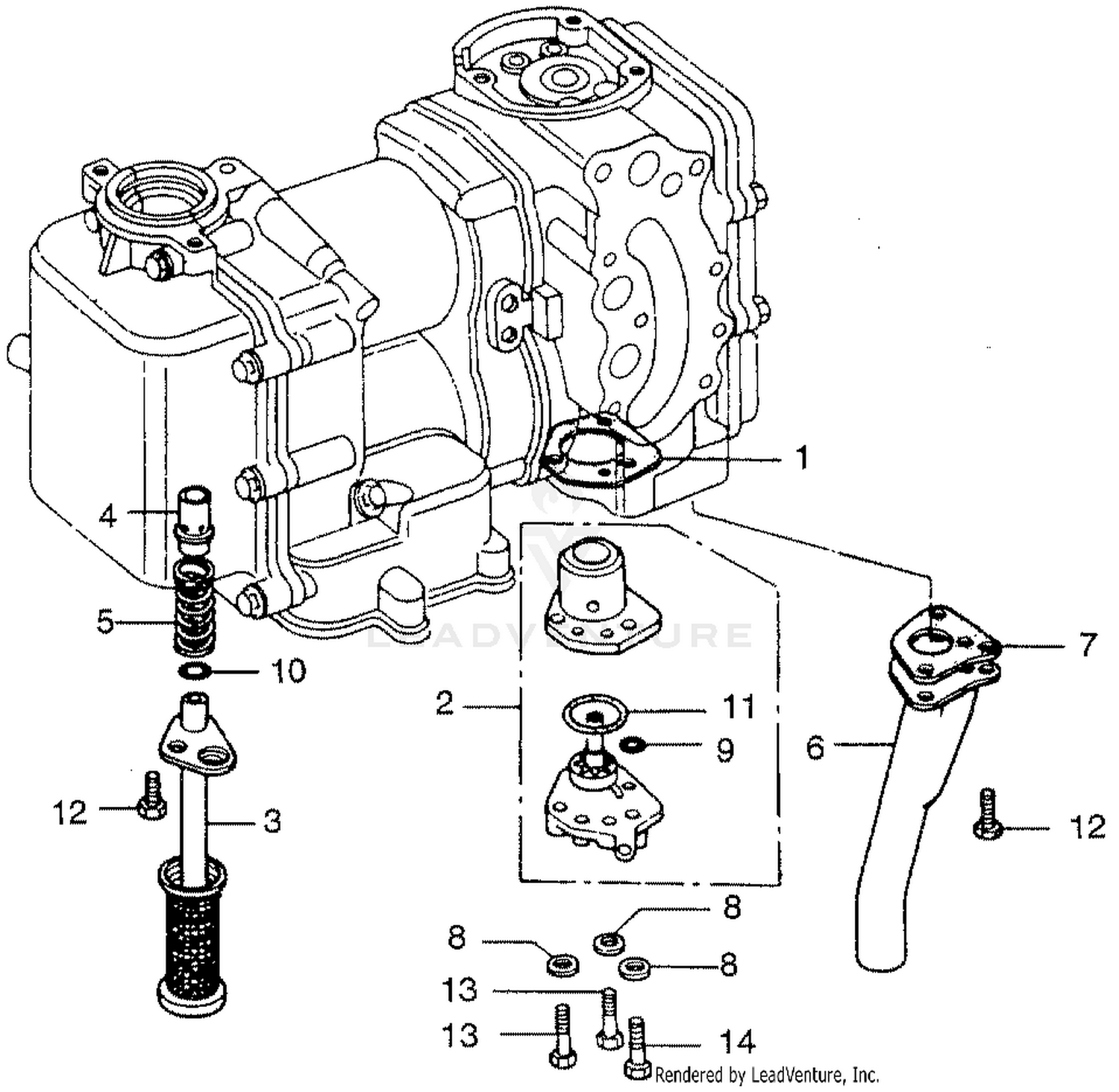 OIL PUMP + OIL FILTER + MUFFLER