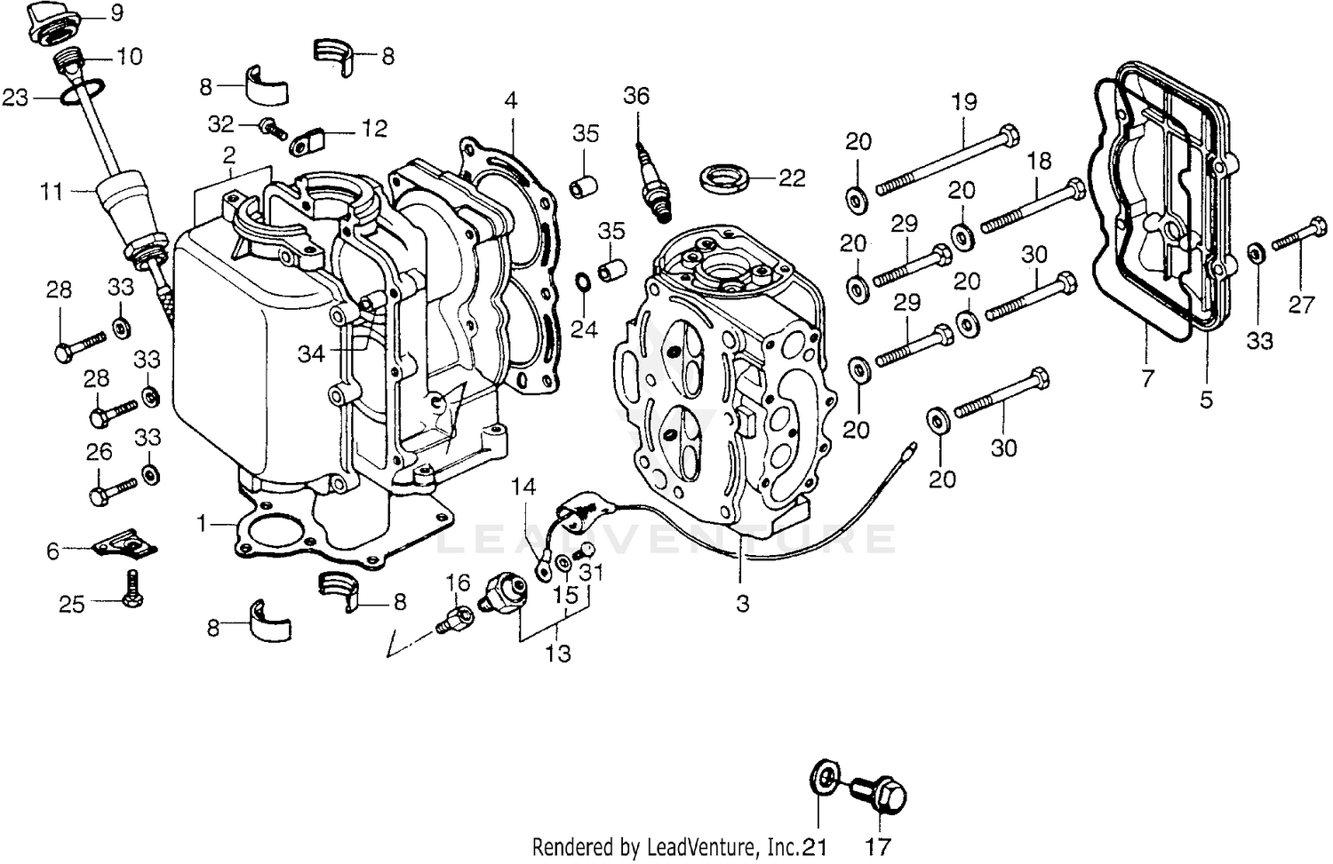 CYLINDER BARREL + CYLINDER HEAD