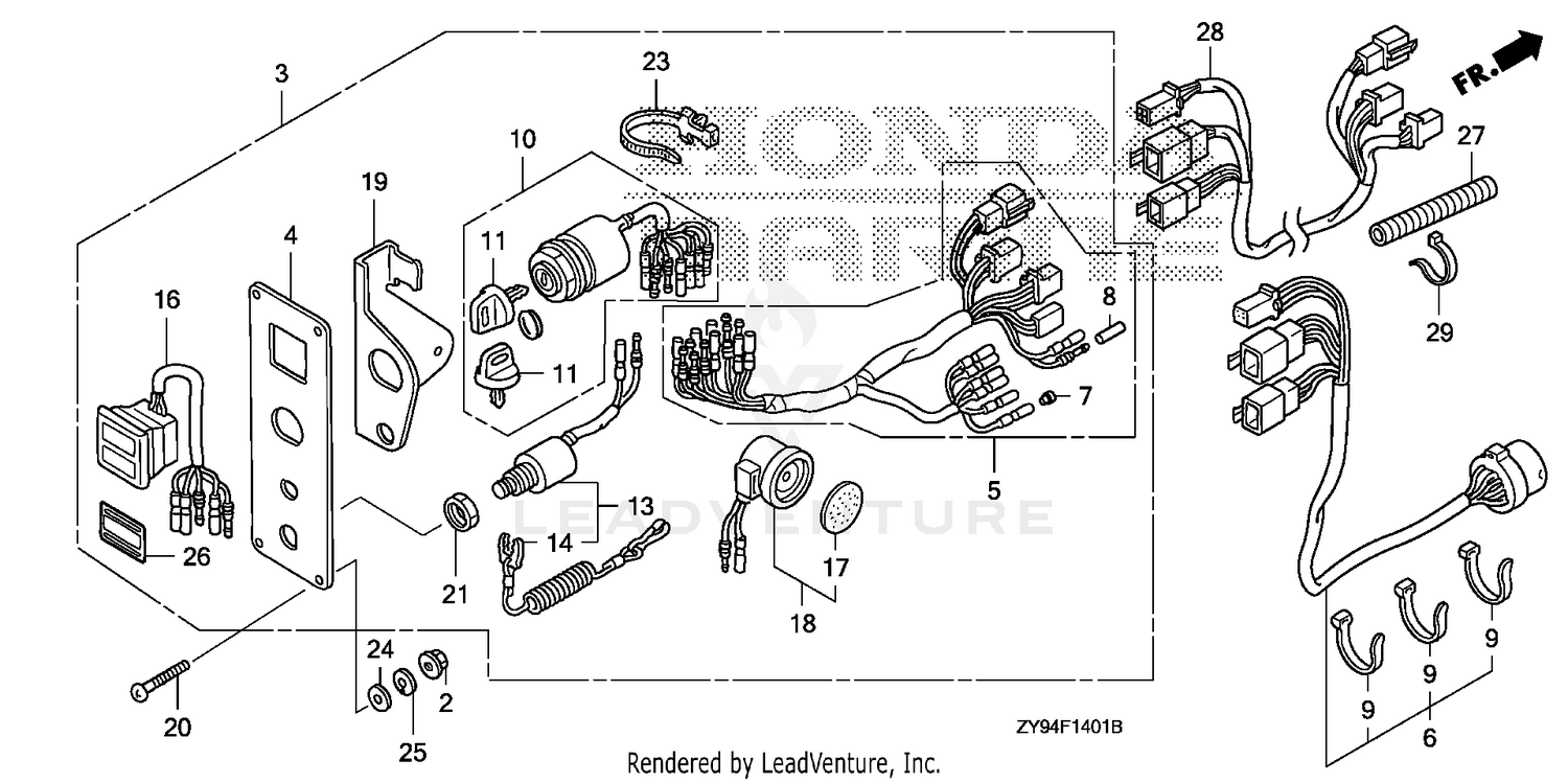 CONTROL PANEL (DUAL)     (2-LED)