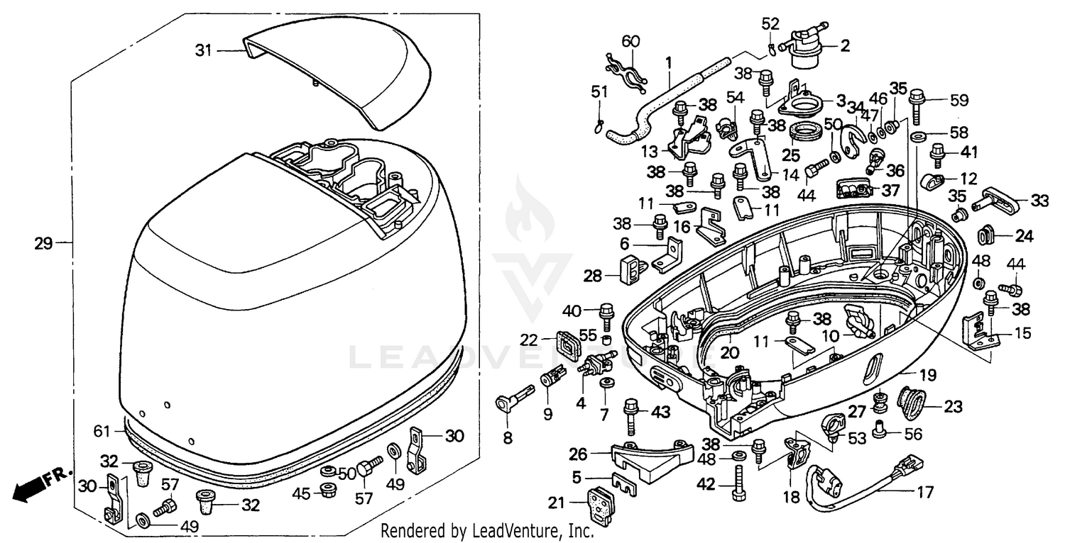 ENGINE LOWER CASE + ENGINE COVER