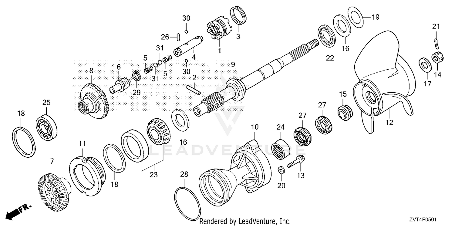 PROPELLER SHAFT@PROPELLER (COUNTER ROTATION)