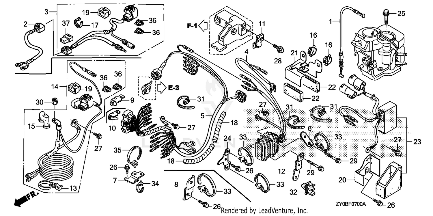WIRE HARNESS@REGULATOR   @STARTER CABLE (1)