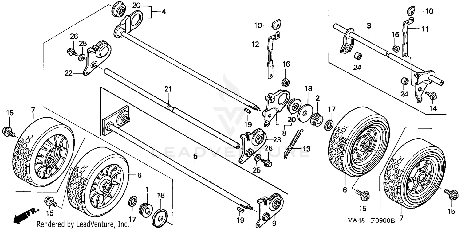 Honda lawn discount mower wheel parts