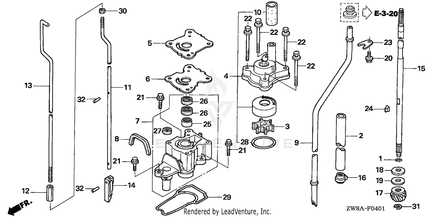 WATER PUMP@VERTICAL SHAFT (UL SIZE)